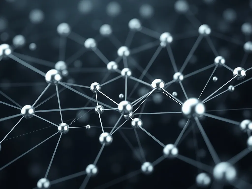 Abstract visual representation of data flow, silver and blac